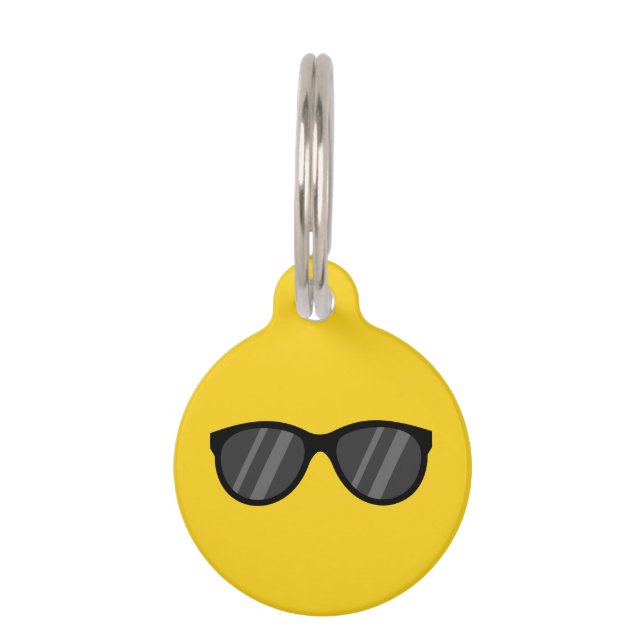 Cool Cartoon Sunglasses | Add Name Pet Tag (Front)
