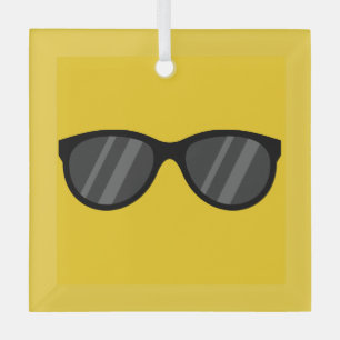 Cool Cartoon Sunglasses Glass Tree Decoration
