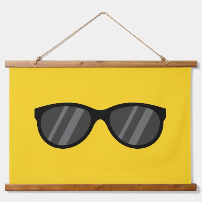 Cool Cartoon Sunglasses Hanging Tapestry (Front)