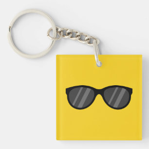 Cool Cartoon Sunglasses Key Ring