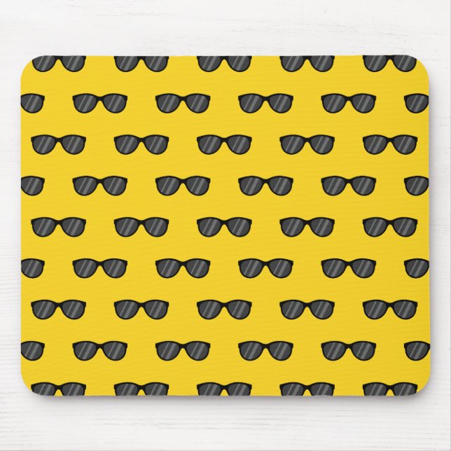 Cool Cartoon Sunglasses Mouse Pad (Front)