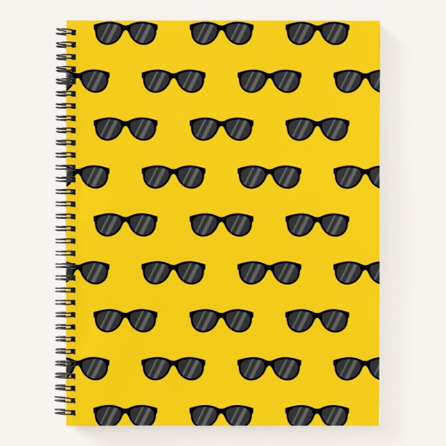 Cool Cartoon Sunglasses Notebook (Front)