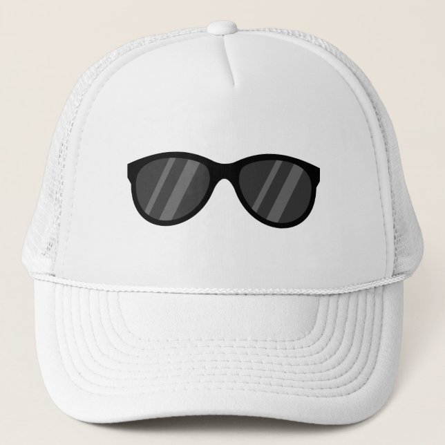Cool Cartoon Sunglasses Trucker Hat (Front)