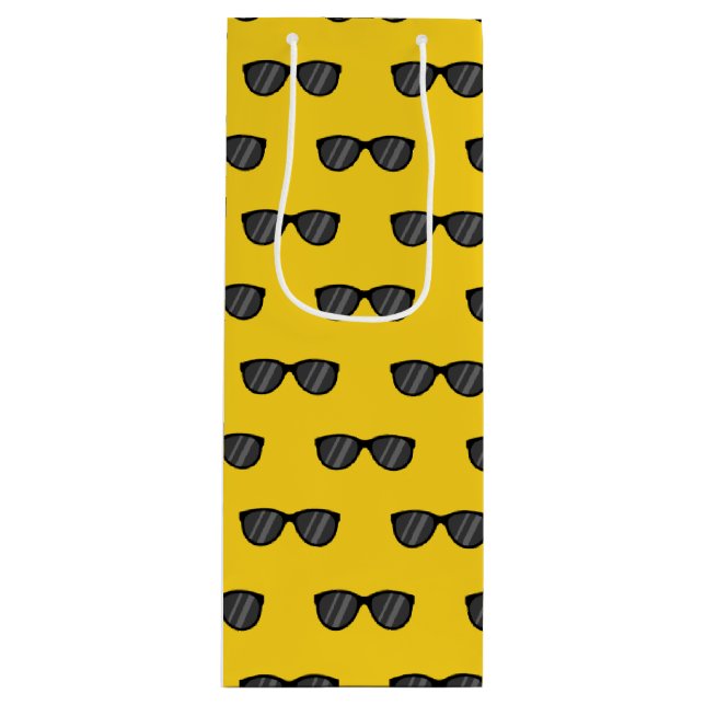 Cool Cartoon Sunglasses Wine Gift Bag (Front)