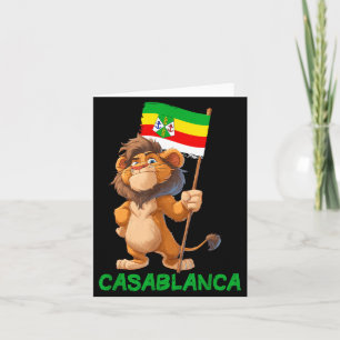 Cool Casablanca Lion Look for Boys and Girls Card