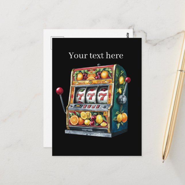 Cool Casino lovers customisable Postcard (Front/Back In Situ)