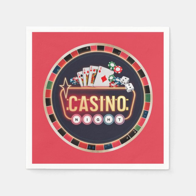 Cool Casino night gambling lovers party  Napkin (Front)