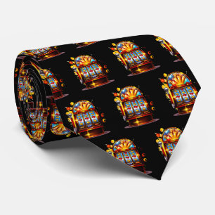 Cool Casino sign tiled pattern Tie