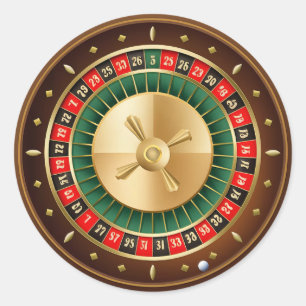 Cool Casino wheel party Classic Round Sticker
