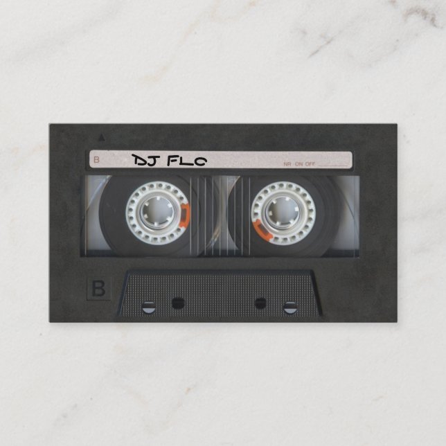 Cool Cassette Tape Business Cards for DJ's (Front)