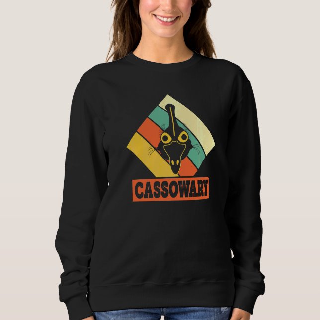 Cool Cassowary Retro Colour Cassowary   Sweatshirt (Front)