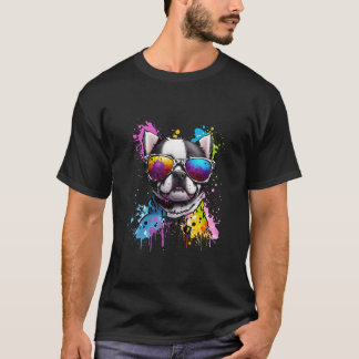 cool casual with "Bulldog with Glasses" T-Shirt