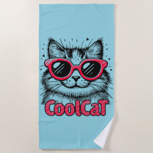 Cool Cat 1 Beach Towel