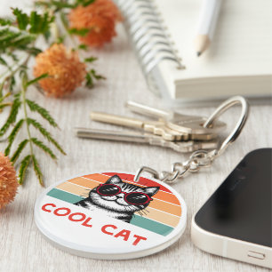 Cool cat 2 key ring