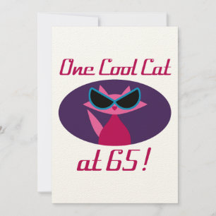 Cool Cat 65th Birthday Card