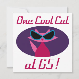 Cool Cat 65th Birthday Card