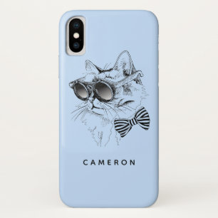 Cool Cat   Add Your Name iPhone X Case