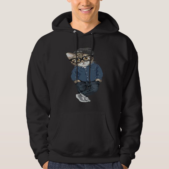 Cool Cat And  Cat Hoodie (Front)
