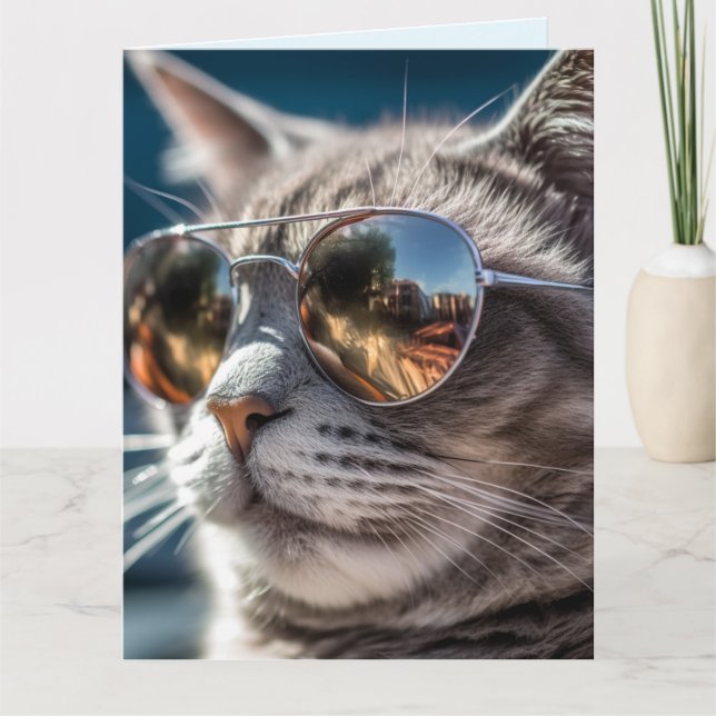 COOL CAT BIRTHDAY GREETING CARDS CARD (Front)