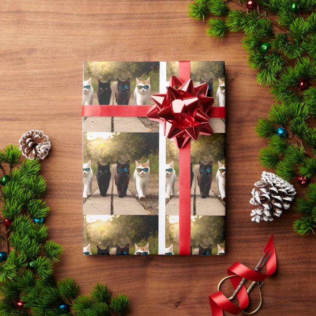 COOL CAT BIRTHDAY WRAPPING PAPER (Holiday Gift)