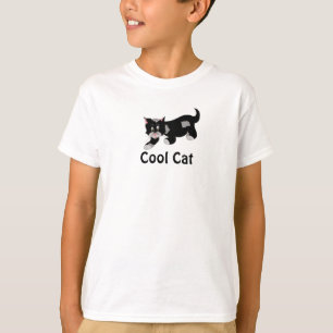 Cool Cat - Black and Grey T-Shirt