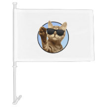 Cool Cat Car Flag 