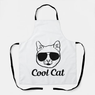cool cat cat lovers design apron