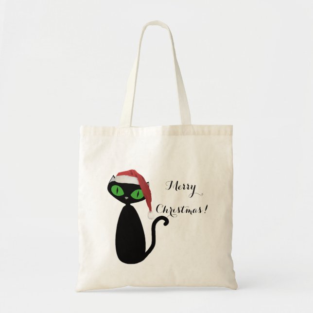 Cool Cat Christmas Tote Bag (Front)