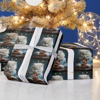 COOL CAT CHRISTMAS WRAPPING PAPER