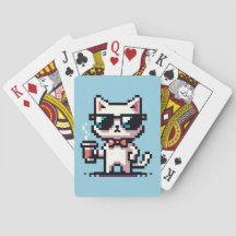 Cool Cat Coffee Break: 8-Bit Pixel Art