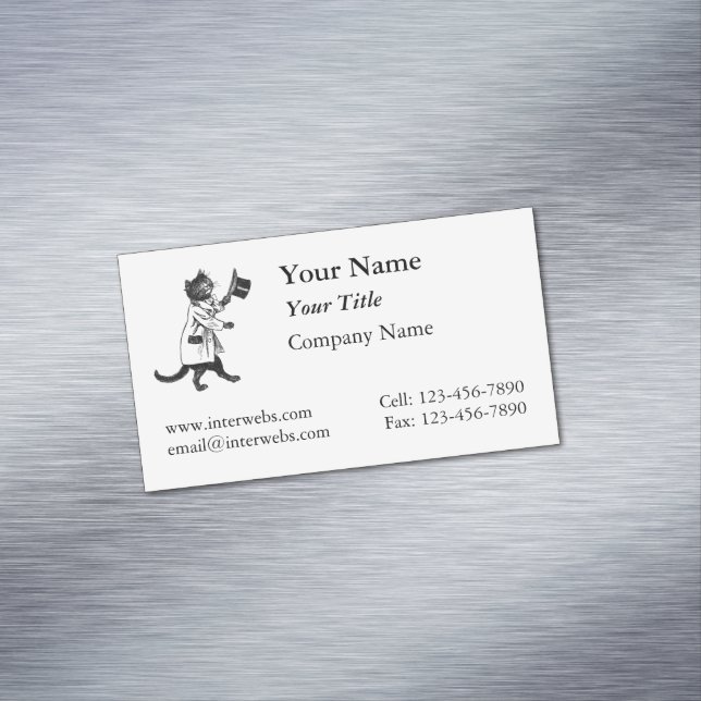 Cool Cat Custom Magnetic Business Card (In Situ)