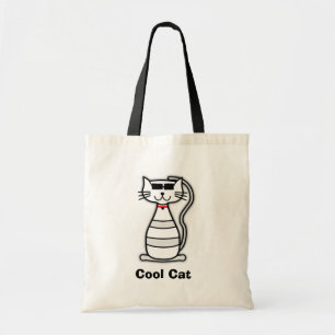 Cool Cat cute cartoon cat with sunglasses Tote Bag