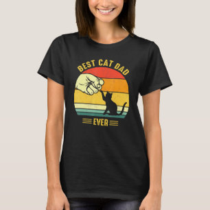 Cool Cat Dad Fathers Day Best Cat Dad Ever Mens Re T-Shirt