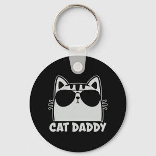 Cool Cat Daddy Sungles Funny Cat Lover Gift Father Key Ring
