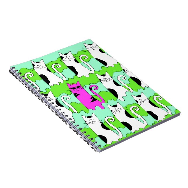 Cool Cat Design Notebook (Right Side)