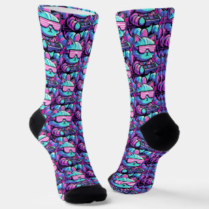Cool Cat Gamer Socks