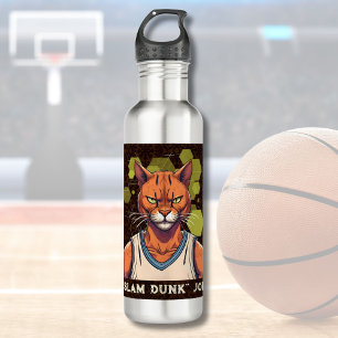 Cool Cat Gifts for Basketball Lovers Coach Fans 710 Ml Water Bottle