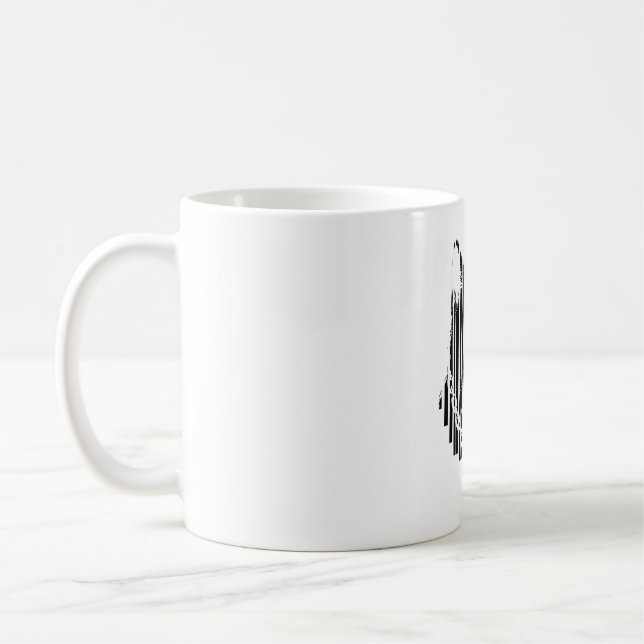 Cool cat graphic design Artwork  Coffee Mug (Left)