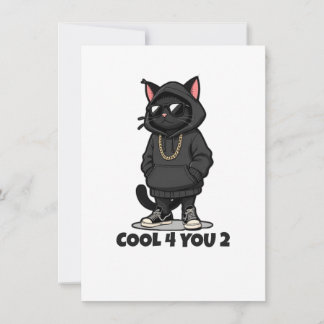 Cool Cat Hoodie – Funny Streetwear Cat Design "Coo Card