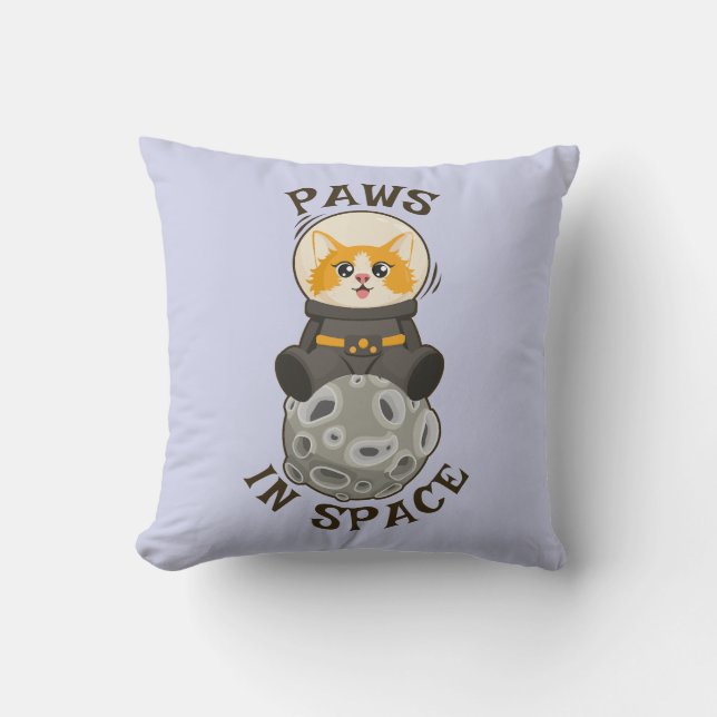 Cool Cat in space Cat Astronaut Cosmic animal Moon Cushion (Front)