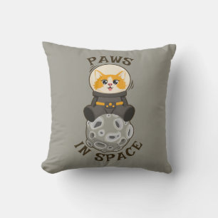 Cool Cat in space Cat Astronaut Cosmic animal Moon Cushion