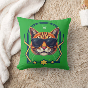 Cool Cat in Sunglasses Cushion