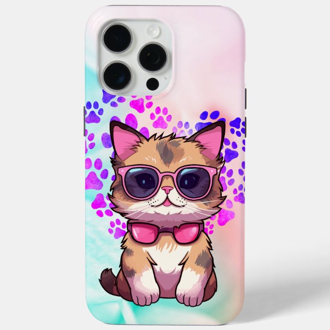 Cool Cat in Sunglasses Phone Case (Back)