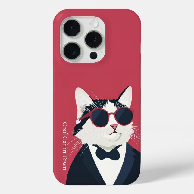 Cool Cat in Town iPhone / iPad case (Back)