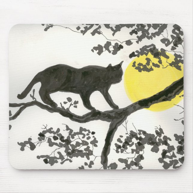 Cool Cat in Tree Mousepad (Front)
