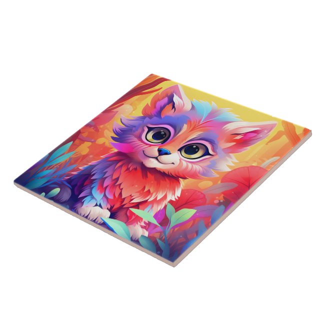 Cool Cat  Keep or design your own Ceramic Tile (Side)