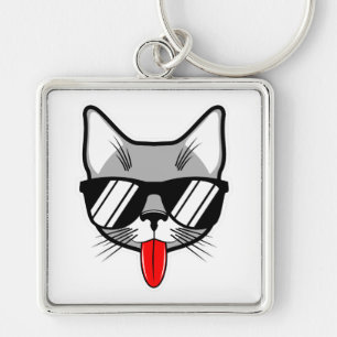 Cool Cat Key Ring