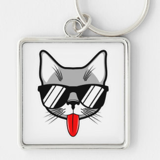 Cool Cat Key Ring