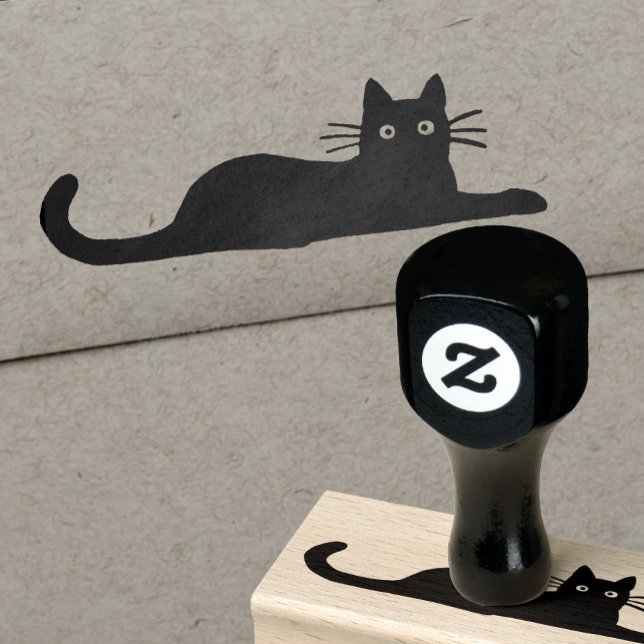 Cool Cat Lying Down Rubber Stamp (Creator Uploaded)