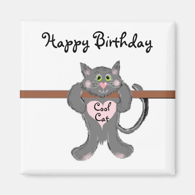 Cool Cat Magnet (Front)